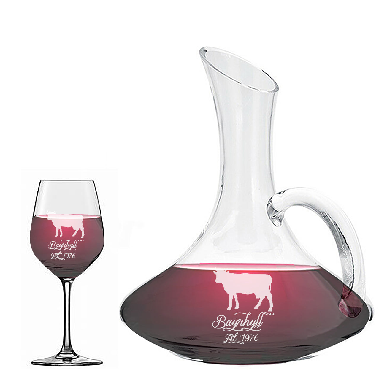 Engraved Jar. Personalised Wine Decanters