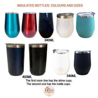 Sophisticated and Personalised Insulated Bottles and  Glasses