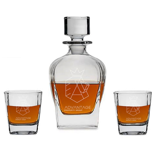 Engraved Madison Whiskey Decanter Set - aartsengravery