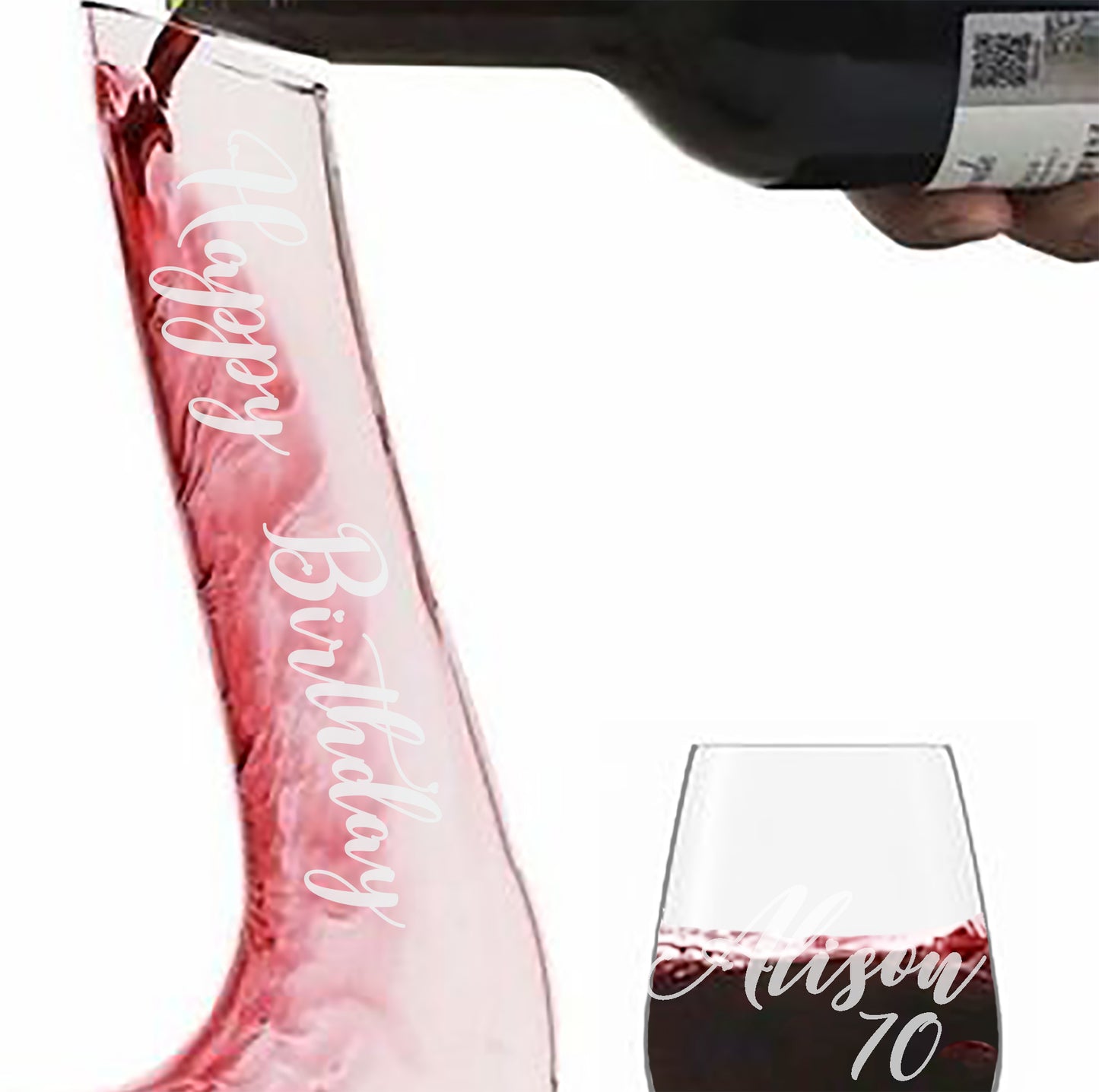 Engraved Wine Decanters - U Shape Horn - aartsengravery