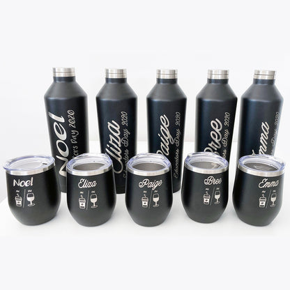 Sophisticated and Personalised Insulated Bottles and  Glasses