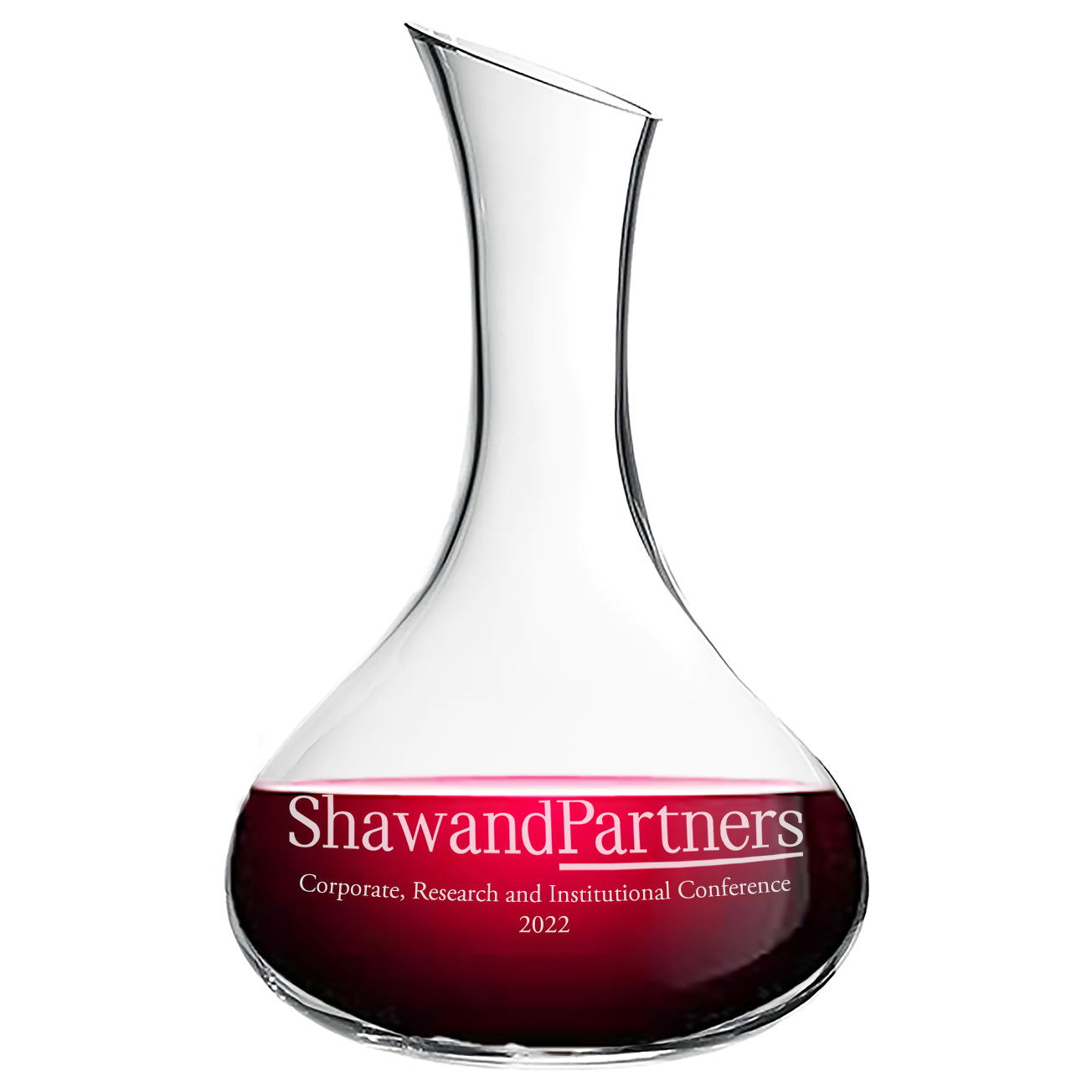 Engraved Wine Carafe with Twin Wine Glasses